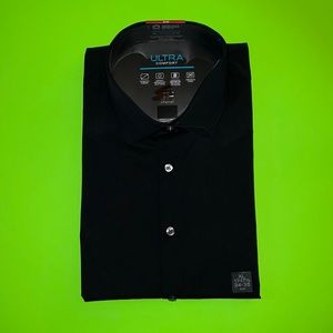 New J. Ferrar Mens XL Black Dress Shirt